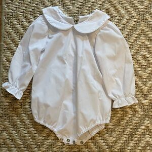The Beaufort Bonnet Company white onesie with collar
2T